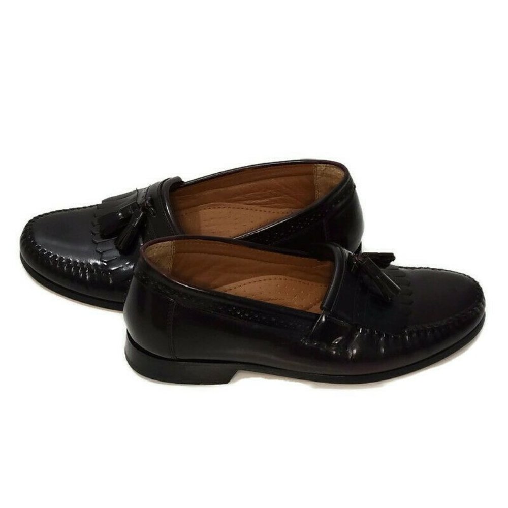 Bass Leather Grammar Kiltie Tassel Loafers 10EE - Picture 3 of 7